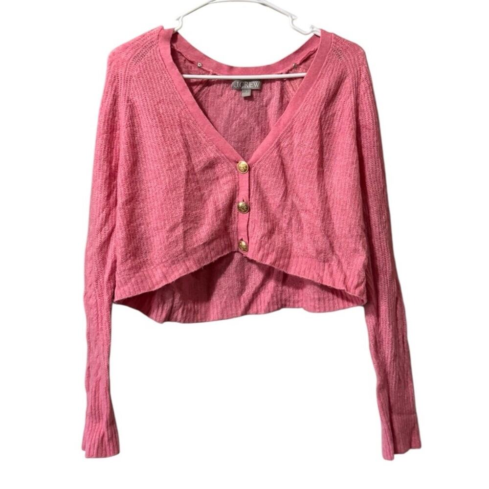 J Crew‎ Women Size Small Merino Wool Blend Cardigan Sweater Buttons Lightweight